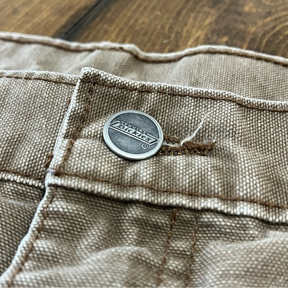 Vintage Y2K Skater Dickies Cargo Shorts Brown Cotton Mens Size 38 Actual 36x12 - Picture 5 of 7